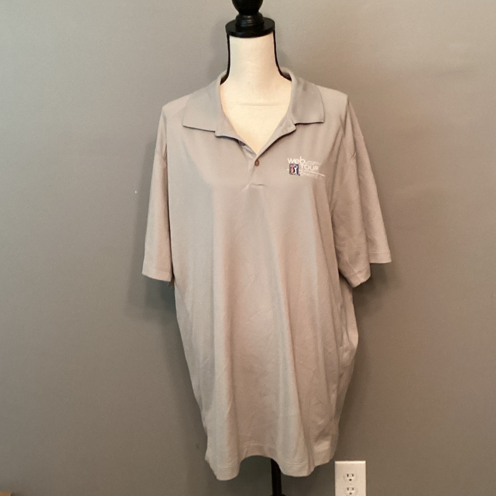 Web.com Tour Championship XXL Nike Light Gray Polo Shirt EUC